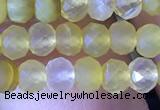 CRB2635 15.5 inches 3*4mm faceted rondelle yellow opal beads