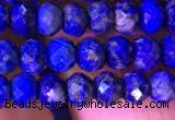 CRB2647 15.5 inches 3*4mm faceted rondelle lapis lazuli beads