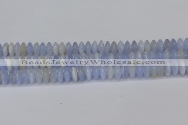 CRB267 15.5 inches 5*12mm rondelle blue chalcedony beads