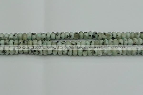 CRB2850 15.5 inches 4*6mm rondelle sesame jasper beads