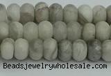 CRB2860 15.5 inches 4*6mm rondelle grey agate beads