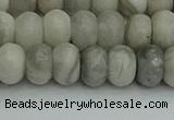 CRB2862 15.5 inches 6*10mm rondelle grey agate beads