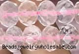 CRB3003 15.5 inches 8*10mm faceted rondelle rose quartz beads