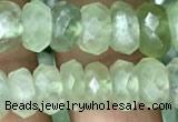 CRB3015 15.5 inches 5*9mm faceted rondelle prehnite beads