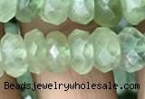 CRB3016 15.5 inches 6*10mm faceted rondelle prehnite beads