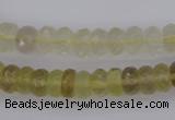 CRB303 15.5 inches 5*8mm - 10*14mm faceted rondelle lemon quartz beads