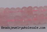 CRB304 15.5 inches 5*8mm - 10*14mm faceted rondelle rose quartz beads