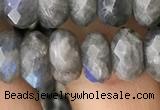 CRB3050 15.5 inches 6*10mm faceted rondelle labradorite beads