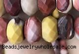 CRB3055 15.5 inches 6*10mm faceted rondelle mookaite beads