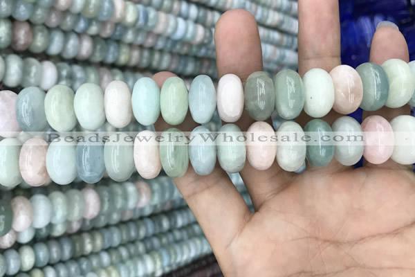 CRB3065 15.5 inches 9*16mm rondelle morganite gemstone beads