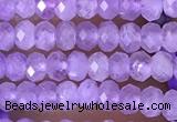 CRB3104 15.5 inches 2*3mm faceted rondelle tiny lavender amethyst beads