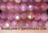 CRB3111 15.5 inches 2*3mm faceted rondelle tiny ruby gemstone beads