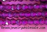 CRB3112 15.5 inches 2*3mm faceted rondelle tiny garnet beads