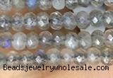 CRB3121 15.5 inches 2*3mm faceted rondelle tiny labradorite beads