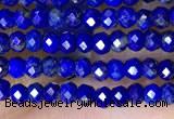 CRB3130 15.5 inches 2*3mm faceted rondelle tiny lapis lazuli beads