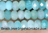 CRB3155 15.5 inches 2.5*4mm faceted rondelle tiny amazonite beads