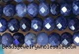 CRB3162 15.5 inches 2.5*4mm faceted rondelle tiny sapphire beads