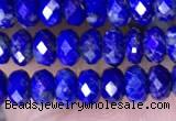 CRB3177 15.5 inches 2.5*4mm faceted rondelle tiny lapis lazuli beads