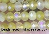 CRB3178 15.5 inches 2.5*4mm faceted rondelle tiny yellow opal beads