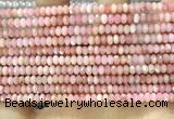 CRB3202 15.5 inches 2.5*4mm faceted rondelle pink opal beads