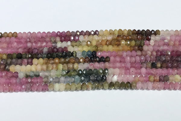 CRB3204 15.5 inches 2.5*3.5mm faceted rondelle tourmaline beads