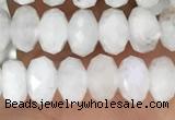 CRB3210 15.5 inches 3.5*6mm faceted rondelle white moonstone beads