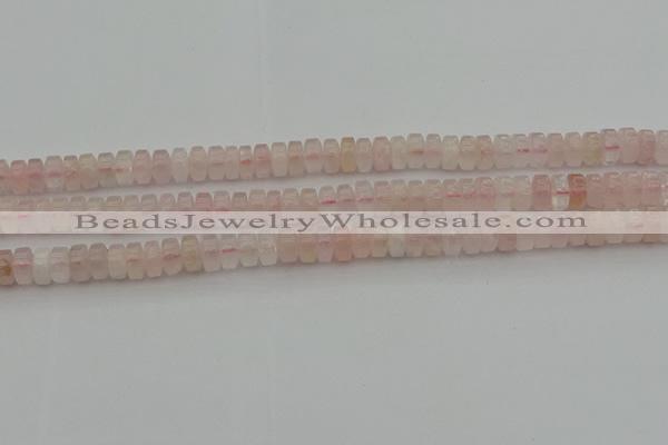 CRB401 15.5 inches 5*8mm rondelle rose quartz beads wholesale