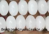 CRB4070 15.5 inches 5*8mm rondelle white jade beads wholesale