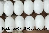 CRB4071 15.5 inches 5*8mm rondelle white porcelain beads wholesale