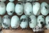 CRB4075 15.5 inches 5*8mm rondelle sesame jasper beads wholesale