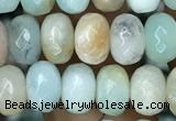 CRB4100 15.5 inches 4*6mm faceted rondelle amazonite beads