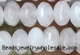 CRB4110 15.5 inches 5*8mm faceted rondelle rose quartz beads