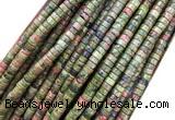 CRB4152 15 inches 2*4mm heishi unakite gemstone beads wholesale