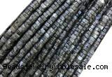 CRB4153 15 inches 2*4mm heishi black labradorite beads wholesale