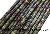 CRB4154 15 inches 2*4mm heishi dragon blood jasper beads wholesale