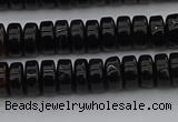 CRB418 15.5 inches 5*8mm rondelle black agate beads wholesale