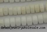 CRB423 15.5 inches 5*8mm rondelle white porcelain beads wholesale