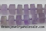 CRB457 15.5 inche 6*10mm tyre matte amethyst gemstone beads