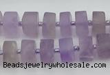 CRB458 15.5 inche 8*12mm tyre matte amethyst gemstone beads