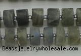 CRB483 15.5 inches 6*10mm tyre labradorite gemstone beads