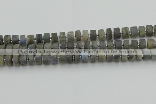 CRB485 15.5 inches 8*14mm tyre labradorite gemstone beads