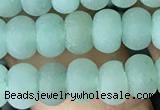 CRB5004 15.5 inches 4*6mm rondelle matte green aventurine beads