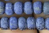 CRB5025 15.5 inches 4*6mm rondelle matte lapis lazuli beads wholesale