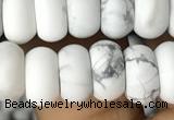 CRB5050 15.5 inches 5*8mm rondelle matte white howlite beads wholesale