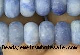 CRB5055 15.5 inches 5*8mm rondelle matte blue aventurine beads