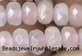 CRB5101 15.5 inches 4*6mm faceted rondelle rose quartz beads