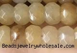 CRB5103 15.5 inches 4*6mm faceted rondelle yellow aventurine beads