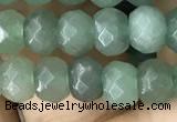 CRB5104 15.5 inches 4*6mm faceted rondelle green aventurine beads