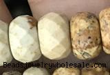 CRB5159 15.5 inches 5*8mm faceted rondelle picture jasper beads