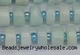 CRB531 15.5 inches 6*10mm tyre Chinese amazonite beads wholesale